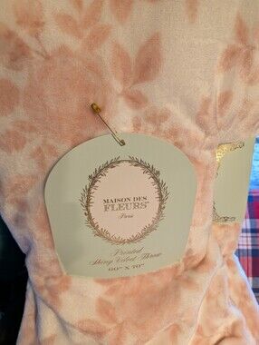 Maison des Fleurs Pink Shimmer Velvet Throw